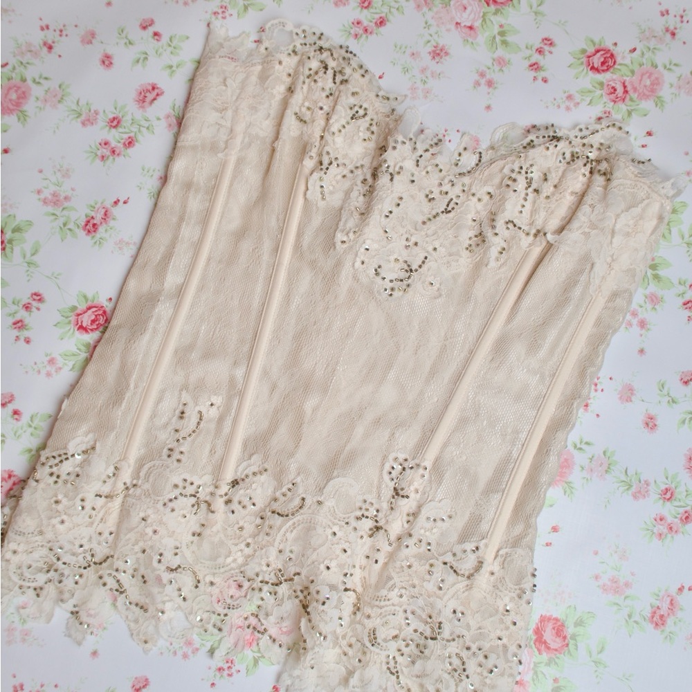 Jacalyn Bennett Lace Beaded Bustier